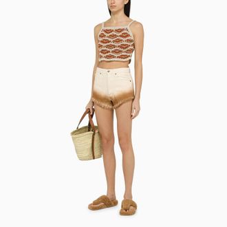 Alanui Heldere Tinten Denim Shorts