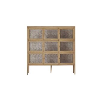 Tikamoon Vitrina ancha de roble