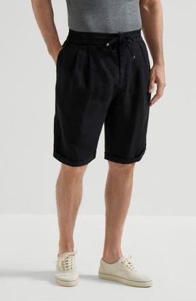 Brunello Cucinelli Gabardine Bermuda shorts in Black at Nordstrom, Size 56 It