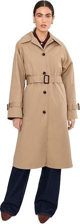 Levi's Single Breasted Trench Coat Womens Jacket Khaki : MD, Cotton/Polyester