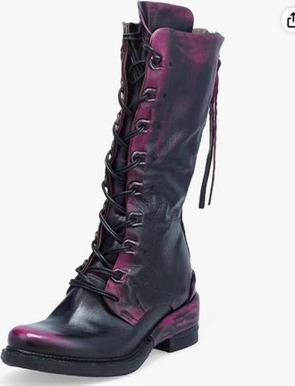 A.S.98 Womens Steward Boot In Distressed Fuchsia