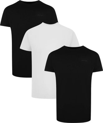 Palm Angels Korte Mouwen Logo Tri-Pack T-shirt in Zwart en Wit