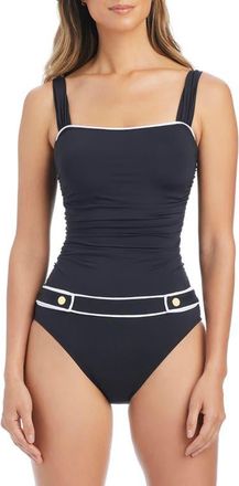 Bleu Rod Beattie Underwire One-Piece Swimsuit in Black at Nordstrom, Size 10