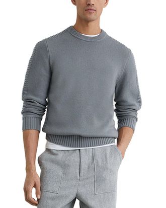 Reiss Beech Crew Sleeve Deta Wool-Blend Sweater