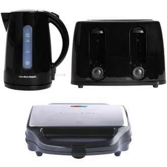Hamilton Beach Kettle, Toaster & Deep Fill Sandwich Toaster Set, Essentials Collection by Hamilton Beach