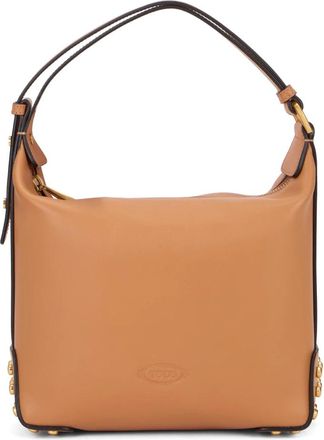 Tod's Mini Metal Dots Leren Tas - Dames - Schoudertassen - Bruin - ONE Size - Leer - Tassen