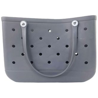 Generic EVA Beach Bag Lightweight Durable with Ventilation Holes for Sand Drainage Large Capacity for Poolside Use and Outdoor Activities (Gray, 14.17 &times; 5.12 