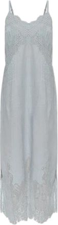 AllSaints Samia Jurk - Dames - Casual kleedjes - Blauw - 2XS - Linnen - Kleedjes