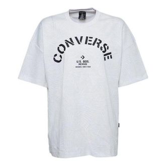 Converse (WMNS) Converse Areca Palm Mesh Boxy T-Shirt Asia Sizing White Black 10008467-A04