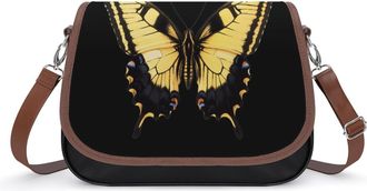 Generic Eastern Tiger Swallowtail Butterfly Womens Crossbody Bag Fashion Shoulder Handbags Message Tote Bag with Adjustable Strap