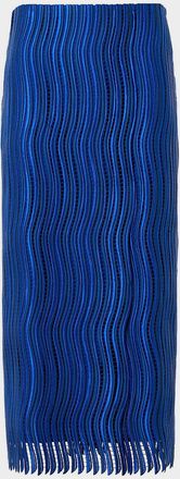 Akris Techno Wave Guipure Lace Midi Skirt