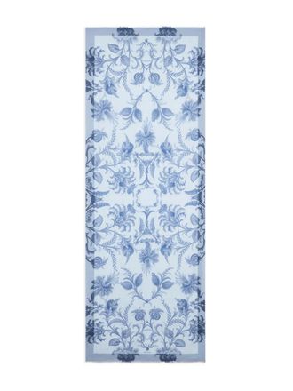 Etro floral-print scarf - Blue