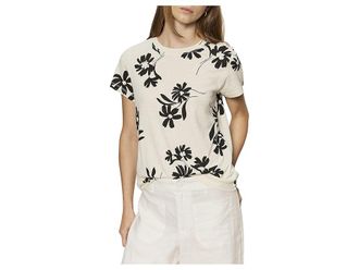 Sanctuary The Perfect T-Shirts Womens Clothing Chalk Bloom : LG (US 10-12), Cotton/Nylon/Spandex