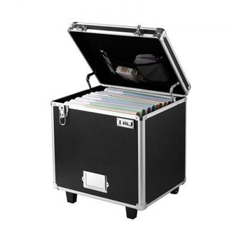 OEM Caja Organizadora De Archivos Con Ruedas, Tama&ntilde;o Interno 396,2 X 320 X 381 Mm, Estuche Port&aacute;til Para Documentos Con Cerradura Y Asa Telesc&oacute;pica, Para 
