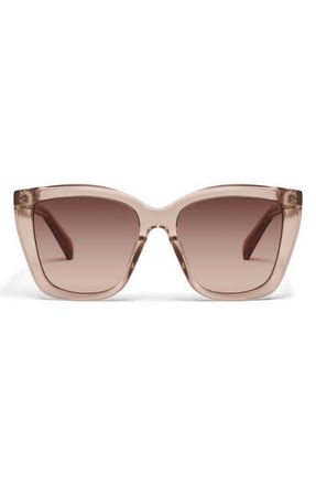 Quay See Ya 56mm Gradient Square Sunglasses in Doe/Brown Fawn at Nordstrom
