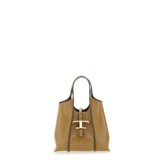 Tod's Tassen, Dames, Bruin, ONE Size, Leer, T Timeless Mini Shopping Bag