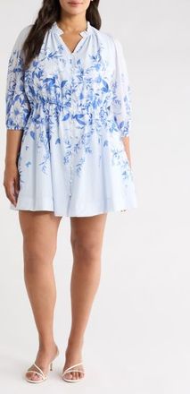 Sugarlips Fernie Field Sarie Shift Minidress in Light-Blue at Nordstrom, Size 1 X