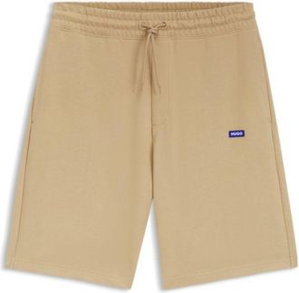 HUGO BOSS Cotton-terry shorts with logo patch