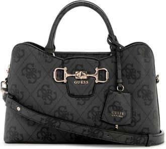Guess Tassen, Dames, Zwart, ONE Size, Janie Logo Girlfriend Satchel