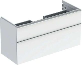 Keramag Geberit Icon Mueble Bajo Lavabo, 2 Cajones, 118,4x61,5x47,6 Cm