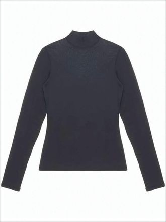 Christophe Lemaire Fitted Turtleneck Top With High Neckline And Smooth Fabric