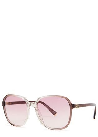 Miu Miu Oversized Square-frame Sunglasses - Brown Brown - One Size
