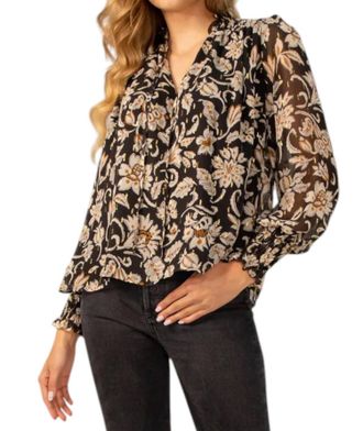 Lavender Brown Molly Top In Black