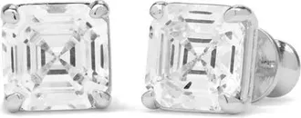 Melinda Maria Queen Cubic Zirconia Stud Earrings in Silver-White at Nordstrom