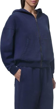 AFRM Oren Cotton Zip Hoodie in Black Iris at Nordstrom, Size Xx-Large