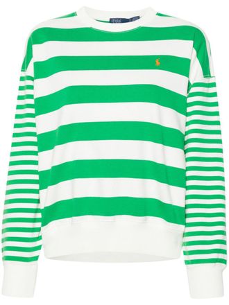 Polo Ralph Lauren Felpa Polo Pony a righe - Verde