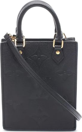 Louis Vuitton Borsa a mano Sac Plat Monogram Empreinte two-way piccola - Nero