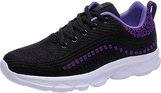 Generic Women Sneakers Lightweight Non-Slip Running Shoes Mesh Breathable Tennis Shoes Orthopedic Trainers Comfortable Wide Fit Trainers Lace Up Low Top Train