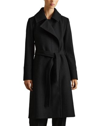 Reiss Rae Mid Length Belted Wool & Cashmere-Blend Coat