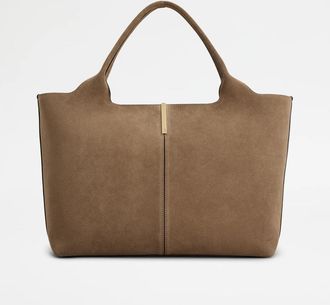 Tod's Shoulder Bag In Suede Leather