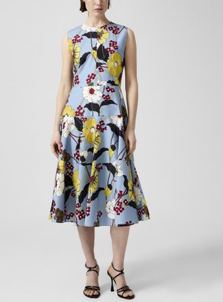 Marni Womens Pure cotton poplin floral dress