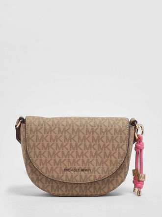 Michael Kors Borsa in cotone spalmato a grana con monogram MK stampato