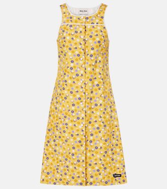 Miu Miu Abito in popeline di cotone con stampa