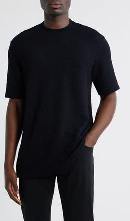 Emporio Armani Textured Jersey T-Shirt in Black at Nordstrom Rack, Size Xxx-Large