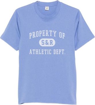 Sporty & Rich Tops, Dames, Blauw, L, Katoen, Softe T-Shirt