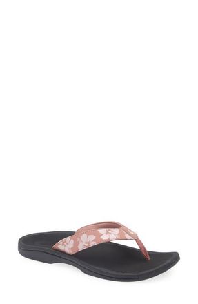 Olukai Ohana Flip Flop in Coral Rose /Pua at Nordstrom, Size 11
