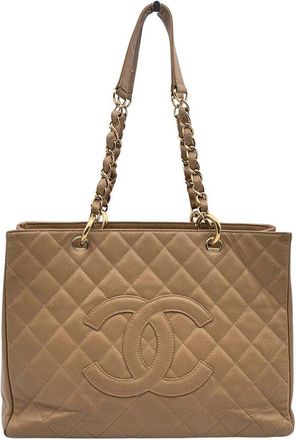 Chanel Brown Leather Grand Shopping Tote (Authentic Pre-Loved)