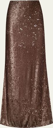 L'agence Zeta Sequined Maxi Skirt