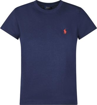 Polo Ralph Lauren Knit T-Shirt - Dames - T-shirts - Blauw - L - Tops
