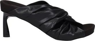 Stella McCartney Black Leather Stiletto Heel Womens Sandals