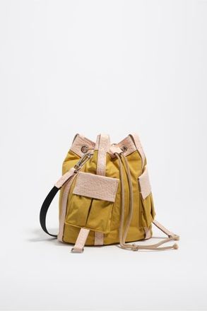 Bimba & Lola Small Cotton Bucket Bag in Oil at Nordstrom