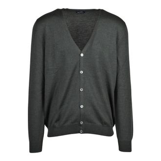 Barba V-hals Vest - Heren - Truien - Groen - Maat: 2XL Wol