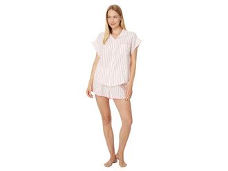 PJ Salvage Live In The Moment Pajama Pj Set Womens Pajama Sets Ivory : MD (US 6-8), Cotton