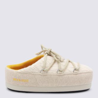 Moon Boot Flat Shoes White Sand-Donna