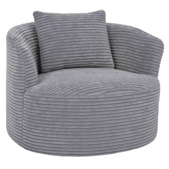 Hhg [nunca Usado] Sill&oacute;n Hhg-663, Sill&oacute;n Lounge, Sill&oacute;n Relax, Sill&oacute;n Tapizado, Sill&oacute;n De C&oacute;ctel, Tela/tejido De Pana (370 G/m&sup2;), Gris Claro