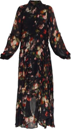 AllSaints Maria Jurk - Dames - Shirt Kleedjes - Zwart - XS - Leer - Kleedjes